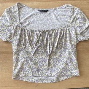 Floral Print Women's Baby Tee